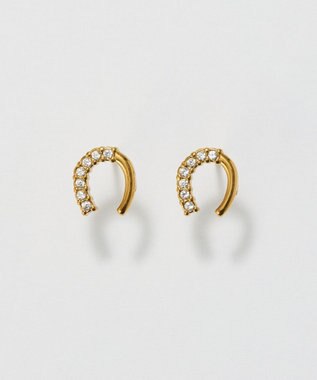 Phoebe 〈金属アレルギー対応〉グロッシーミニホースシューピアス　ゴールド　ステンレス/馬蹄/蹄鉄/ラッキーモチーフ/ギフト/プレゼント ゴールド