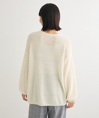 Green Parks シアーゆったりニットプルオーバー Off White