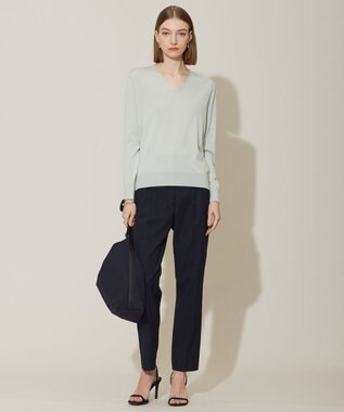 ICB 【接触冷感・UVケア・撥水・洗える】 LooseWeave テーパードパンツ ネイビー系