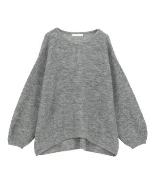 Green Parks シアーゆったりニットプルオーバー Gray