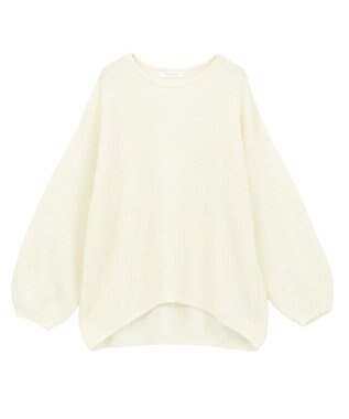 Green Parks シアーゆったりニットプルオーバー Off White