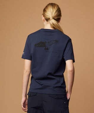 JOSEPH ABBOUD MOUNTAIN 【CREA掲載・テーム ヤルヴィモチーフ・サスティナブル】ビオグレース天竺Tシャツ ネイビー系