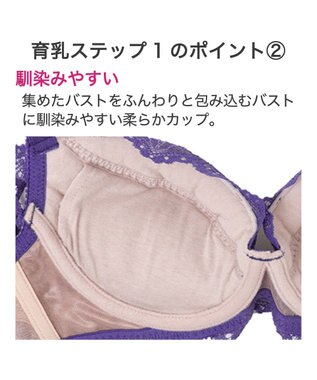 BRADELIS New York 【BRADELIS New York / 育乳補整ブラ・STEP1 集める】ウェンディバックスムーズステップ1ブラ23A2 脇高設計で背中スッキリ ヴァイオレット