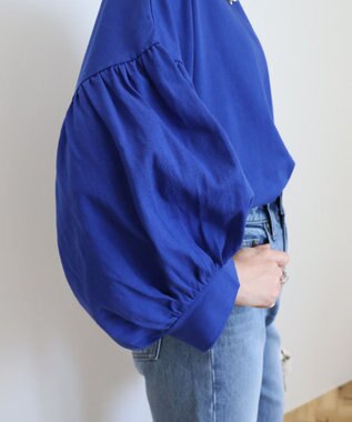 AMERICAN HOLIC ドルマンギャザースリーブカットプルオーバー Blue