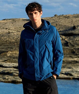 JOSEPH ABBOUD MOUNTAIN 【CREA掲載・ECO撥水/軽量/抗菌性/ライナードッキング対応】タスランワッシャー マウンテン パーカー ブルー系