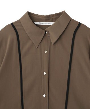 YECCA VECCA ストリングデザインシャツ Khaki