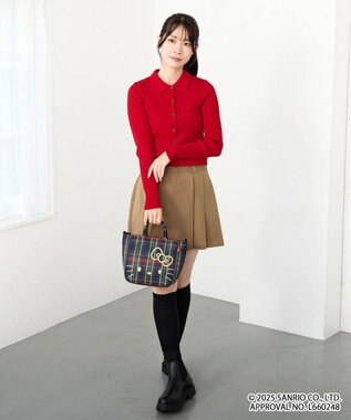 ROOTOTE 8464【サンリオ】IP.べビールー.チェック.ハローキティA 03：ネイビー