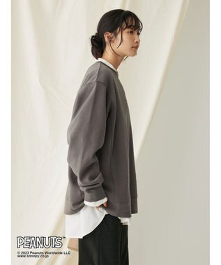 CRAFT STANDARD BOUTIQUE ＰＥＡＮＵＴＳ裏起毛スウェットクルー Charcoal Gray