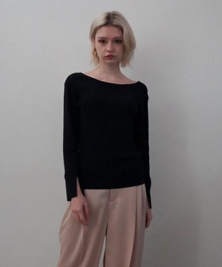 GRACE CONTINENTAL 綿カシミヤインナートップ ブラック