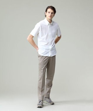 J.PRESS MEN 酷暑の清潔感もこれ一枚で【吸水速乾 / 抗菌防臭 / 防シワ】【J.PRESS OXFORD JERSEY】カノコインレイ半袖 シャツ / B.D. ホワイト系