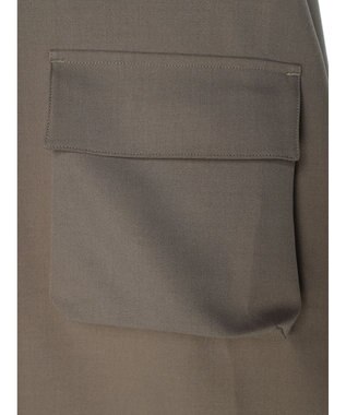 CRAFT STANDARD BOUTIQUE ポリエステルツイルポケッタブルシャツ Gray Beige