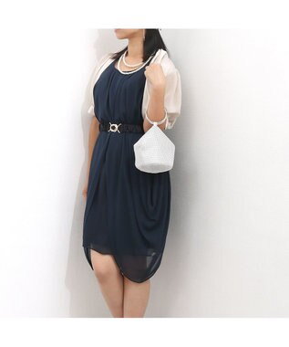 UNBILLION カシュカシュ cachecache / リングハンドル巾着パーティバッグ シルバー