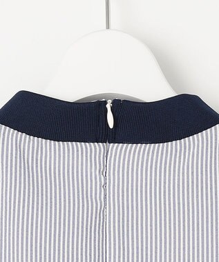 23区GOLF セットアップ企画【23Fondation/WOMEN】【吸水速乾】サッカーストライプ ツーピース ネイビー系2