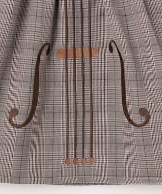 ANY KIDS メロディジャンパースカート ブラウン×チェック