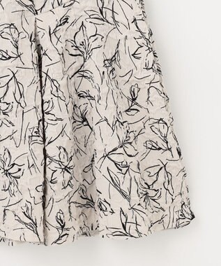 ANY SIS 【洗える】フラワーフクレジャカード スカート アイボリー×ブラック