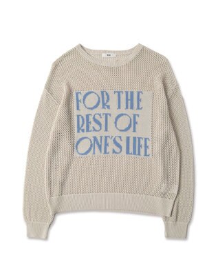 WEGO ジャガードメッシュニットビッグプルオーバー ホワイトアイボリー