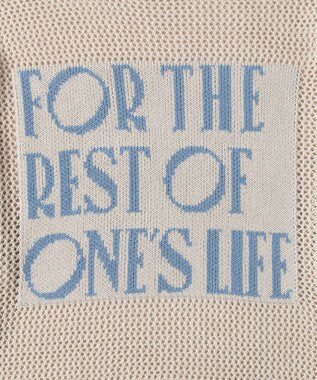 WEGO ジャガードメッシュニットビッグプルオーバー ホワイトアイボリー