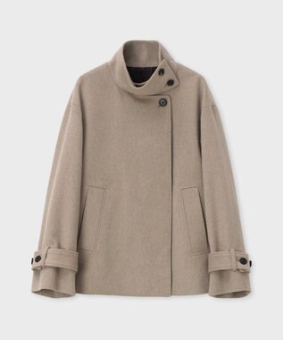 Paul Smith Field Flowers スタンドカラー ショートコート グレイッシュベージュ