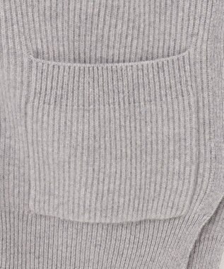 自由区 L 【洗える】ウールカシミヤブレンド Vネックカーディガン ライトグレー系