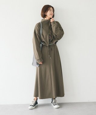 CRAFT STANDARD BOUTIQUE 【ＷＥＢ限定】裏毛カットオフフレアスカート Khaki