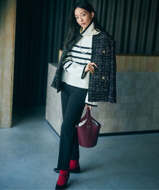 23区 バケツショルダー バッグ レッド系