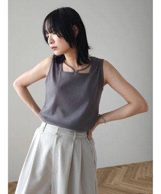 Green Parks マルチストラップテレコタンク Charcoal Gray