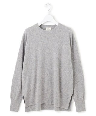 23区 S 【見上愛さん着用/Oggi・STORY掲載】ピュアカシミヤ クルーネック ニット ライトグレー系