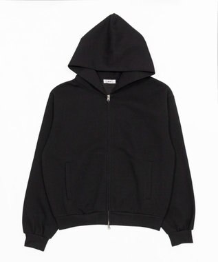 WEGO 【ユニセックス着用ITEM/SMLサイズ展開】ボンディングZIPパーカー ブラック