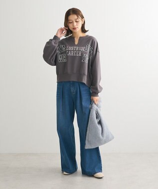 Green Parks リメイクロゴスウェット Charcoal Gray