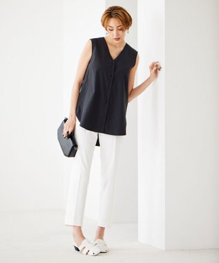 ICB 【洗える】 シェルタリングドライオックス スティックパンツ オフホワイト系