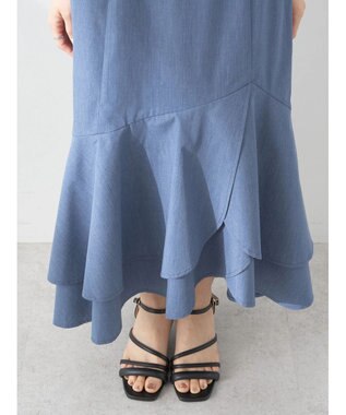 earth music&ecology チューリップヘムティアードスカート Blue