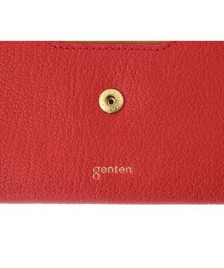 genten 【新色】フレスコ フラップ長財布 アカ