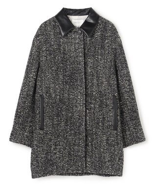 BEIGE， ROBY / フェイクレザーツイードコート Monotone