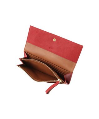 genten 【新色】フレスコ フラップ長財布 アカ