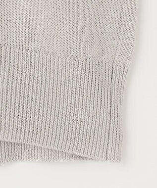 自由区 【洗える・XSサイズあり】ペーパーコットンアセテート  ニット ベージュ系