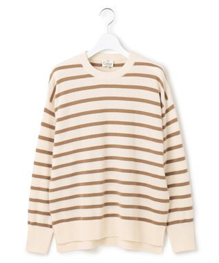 23区 S 【見上愛さん着用/Oggi・STORY掲載】ピュアカシミヤ クルーネック ニット オフ×キャメル