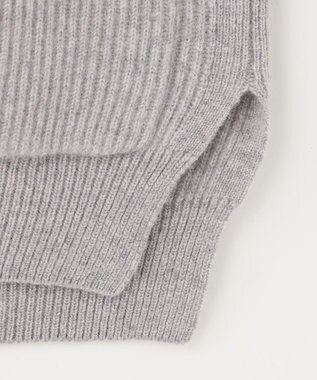 自由区 L 【洗える】ウールカシミヤブレンド Vネックカーディガン ライトグレー系