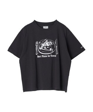 earth music&ecology Ｌｅｅ×ｅ．ｍ．ａ．ｅ　ＰＩＺＺＡ　ＴＥＥ Charcoal Gray