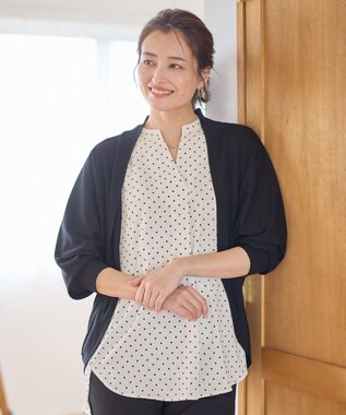 ANY 【洗濯機可/UVケア】ドルマンスリーブカーディガン ブラック