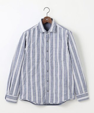 JOSEPH ABBOUD 【25SS・2WAY】リバーシブルシャツ サックスブルー系