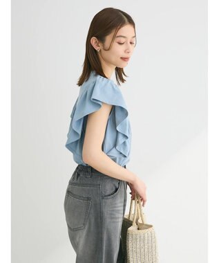 Green Parks ・ＳＵＧＡＲ　ＳＰＯＯＮ＜ＣＯＯＬ＞ラッフルスリーブＴＥＥ Sax