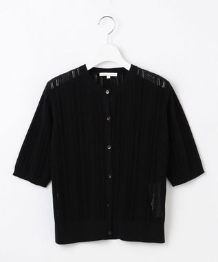 自由区 L 【カタログ掲載・セットアップ対応・洗える】シアーコイル カーディガン ブラック