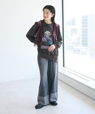 CRAFT STANDARD BOUTIQUE ベロアレース付きベスト Bordeaux