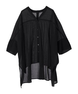 AMERICAN HOLIC バックギャザーＶネックシアーシャツ Black