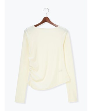 Te chichi ベロアサイドギャザートップス オフホワイト