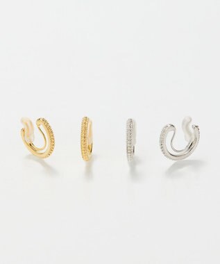 Phoebe 【金属アレルギー対応/痛くないシリーズ】グリッターメタルライトフィットイヤリング　シルバー シルバー