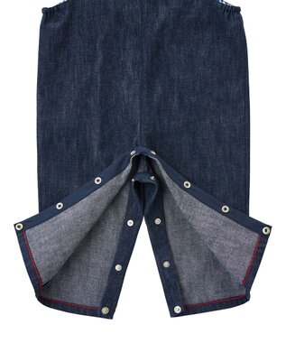 MIKI HOUSE HOT BISCUITS 【ミキハウス】 オーバーオールギフトセット【BOX付き】 紺