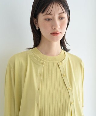 YECCA VECCA 【マシンウォッシャブル】カーディガン Yellow