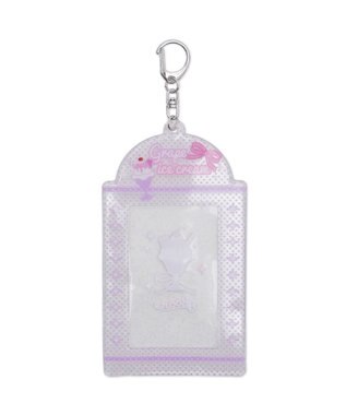 WEGO ラメクリアスイーツカードホルダーキーホルダー パープル