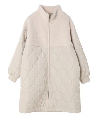 CRAFT STANDARD BOUTIQUE ボア＆キルティングスタンドコート Ivory